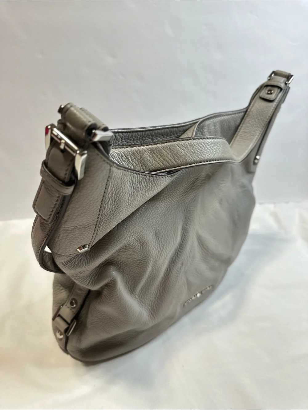 Bundle (2)Michael Kors Cream Logo Tote and Taupe Leather Hobo